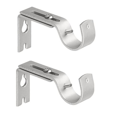 white metal curtain rod brackets|extra long curtain rod brackets.